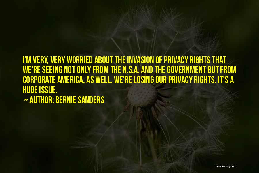 Worried About Losing Him Quotes By Bernie Sanders