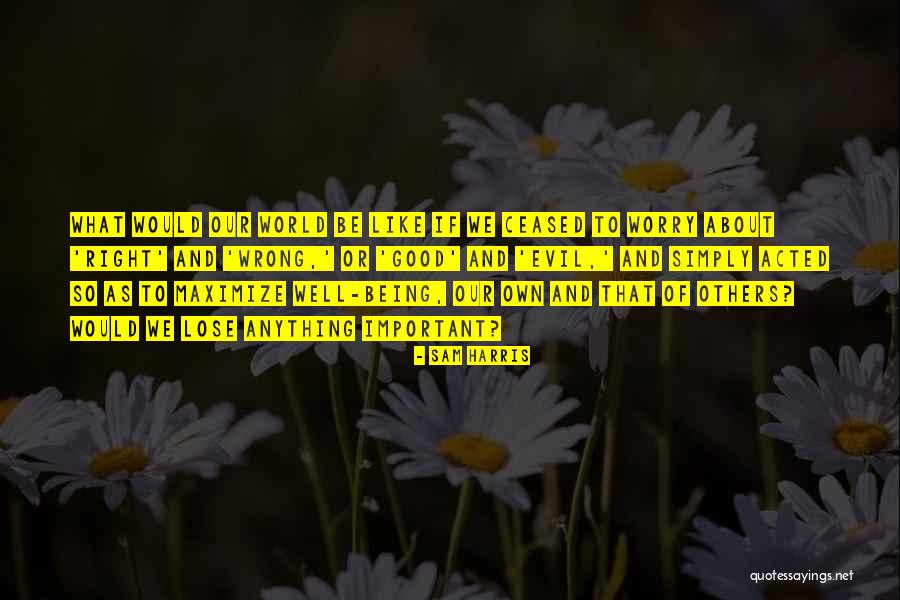 Worry About Others Quotes By Sam Harris Worry About Others Quotes By Sam Harris