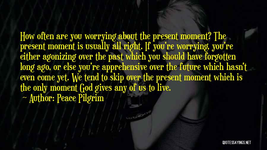 Worrying About The Past Quotes By Peace Pilgrim