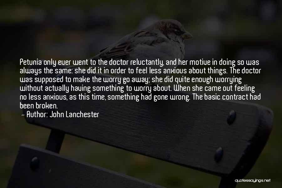 Worrying And Anxiety Quotes By John Lanchester