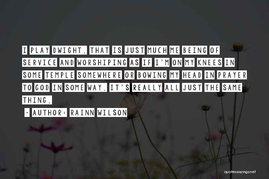 Worshiping God Quotes By Rainn Wilson