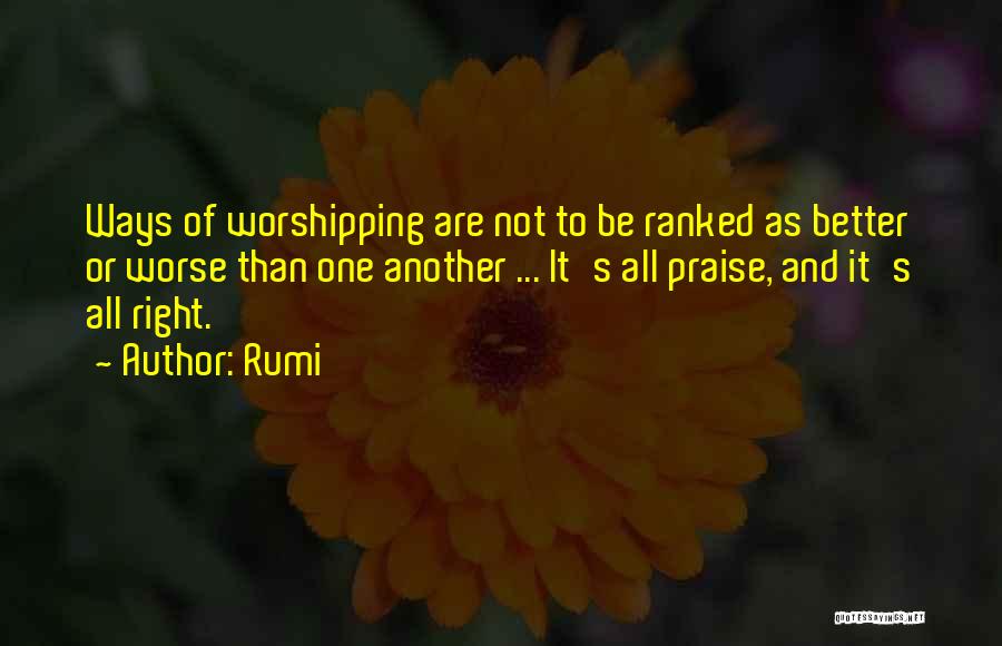 Worshipping Someone Quotes By Rumi