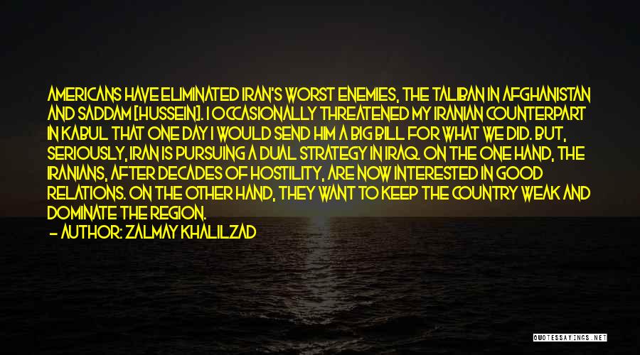 Worst Enemy Quotes By Zalmay Khalilzad