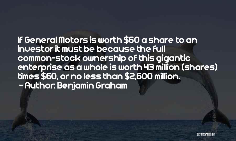 Worth A Million Quotes By Benjamin Graham