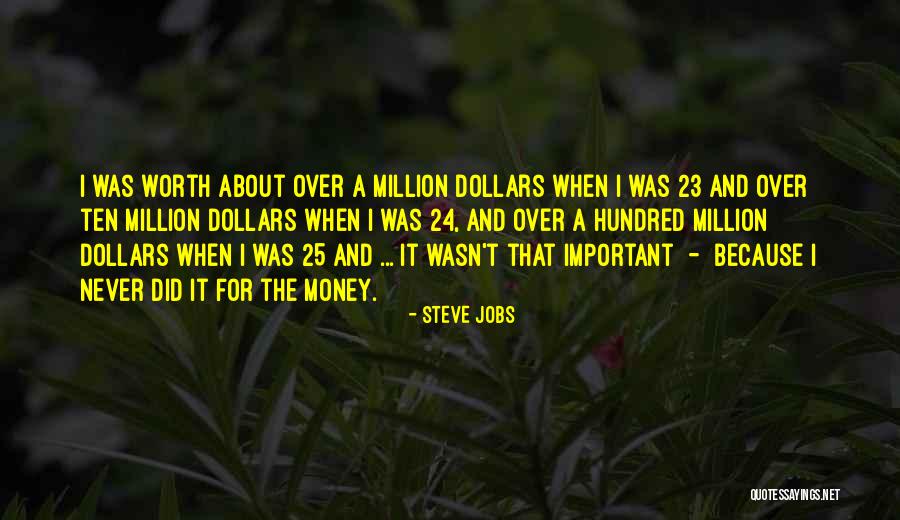 Worth A Million Quotes By Steve Jobs