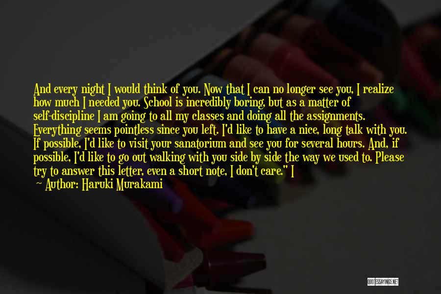 Would You Even Care Quotes By Haruki Murakami