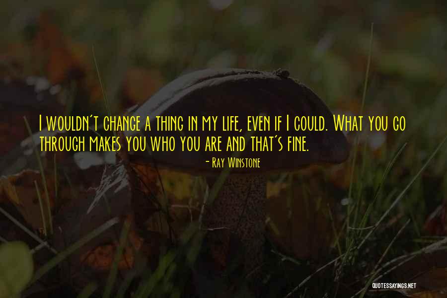 Wouldn't Change The Past Quotes By Ray Winstone Wouldn't Change The Past Quotes By Ray Winstone
