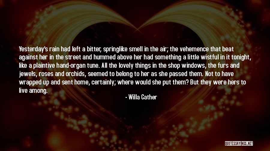 Wrapped In Rain Quotes By Willa Cather