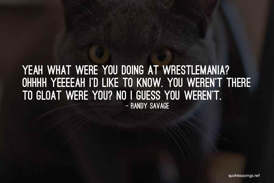 Wrestlemania Quotes By Randy Savage