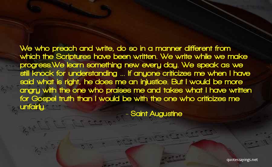 Write And Learn Quotes By Saint Augustine