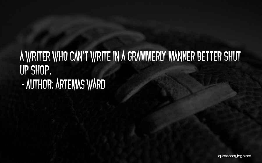 Write In Quotes By Artemas Ward