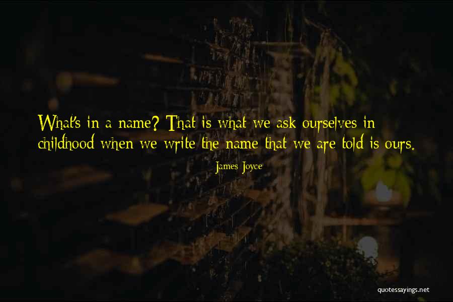 Write Name In Quotes By James Joyce