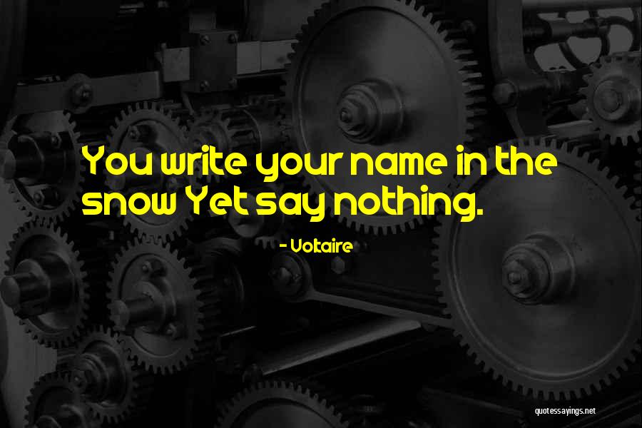 Write Name In Quotes By Voltaire