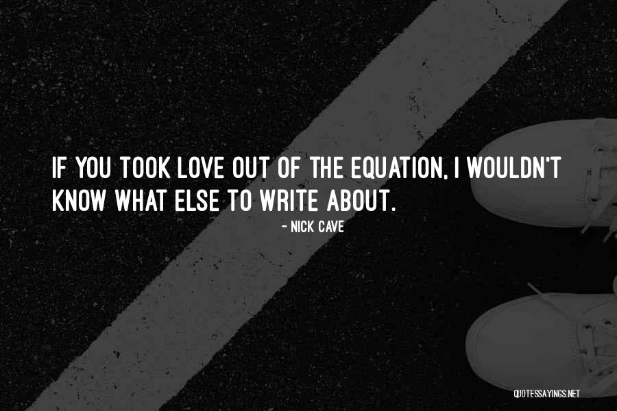 Write The Equation Quotes By Nick Cave Write The Equation Quotes By Nick Cave