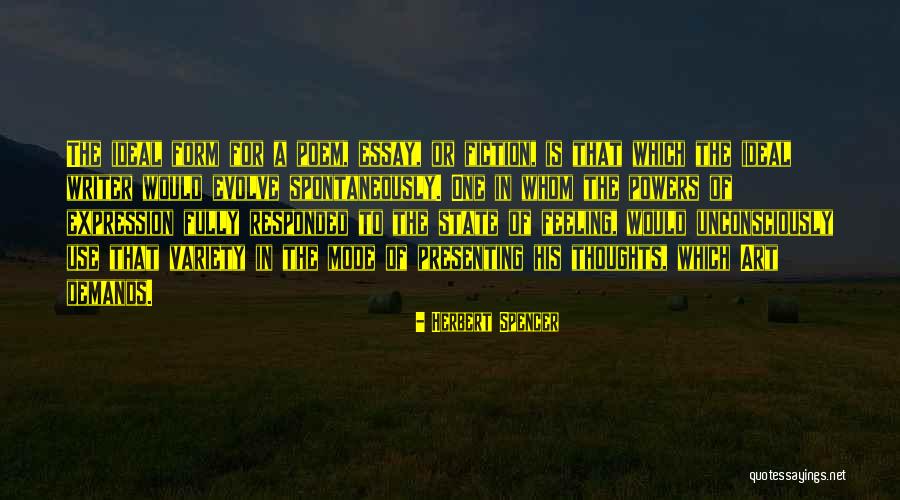 Writer Thoughts Quotes By Herbert Spencer Writer Thoughts Quotes By Herbert Spencer