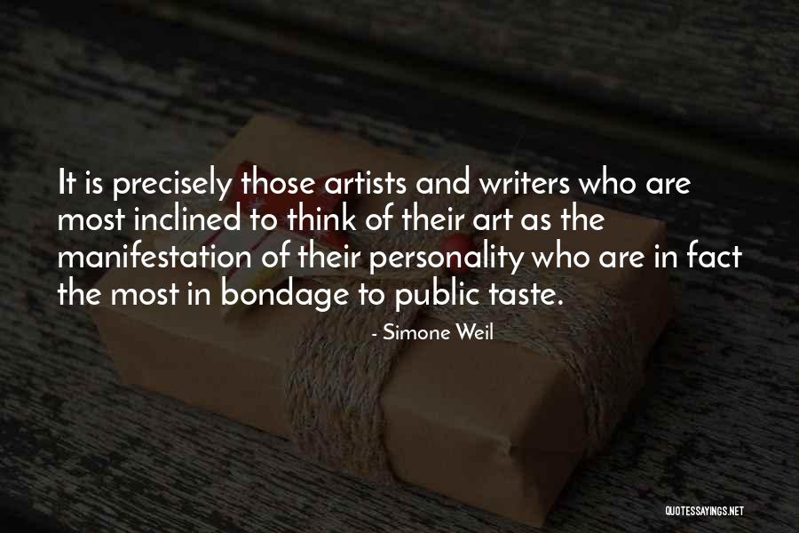 Writers And Artists Quotes By Simone Weil