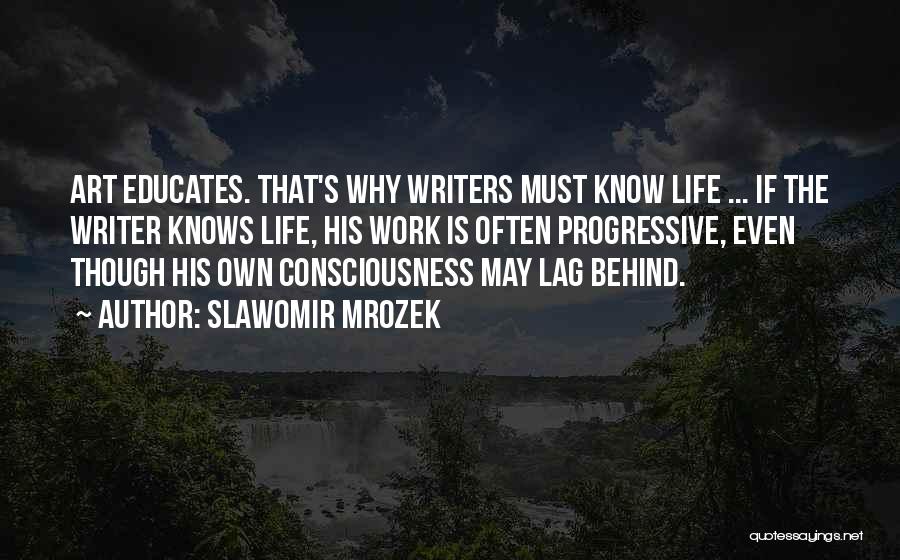 Writer's Life Quotes By Slawomir Mrozek