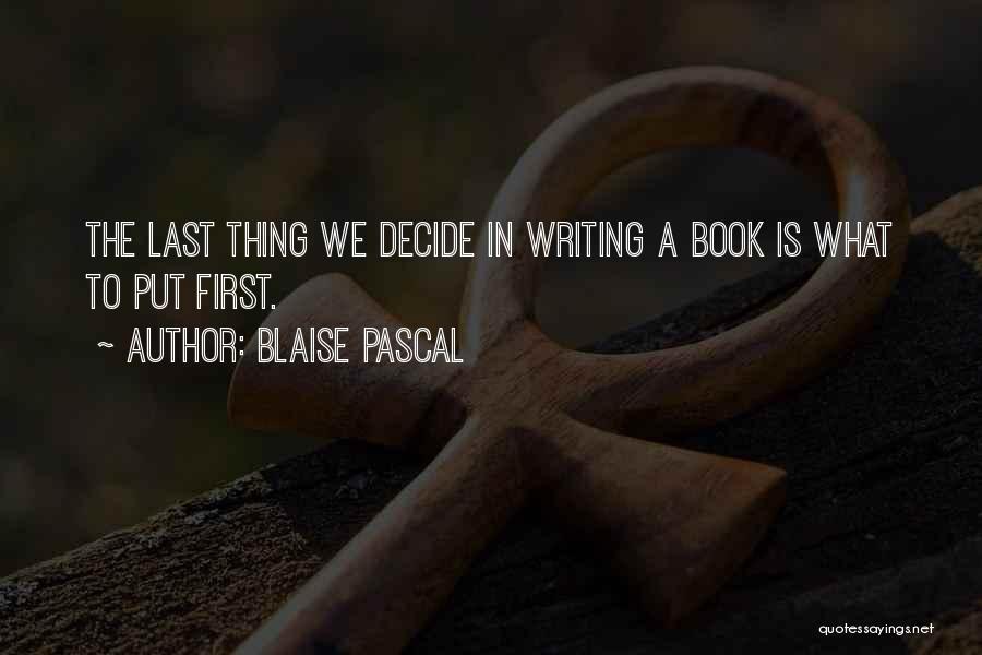 Writing A Book Of Inspirational Quotes By Blaise Pascal