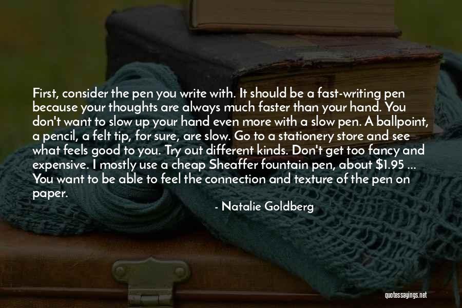 Writing A Good Paper Quotes By Natalie Goldberg