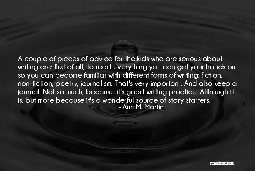 Writing A Journal Quotes By Ann M. Martin