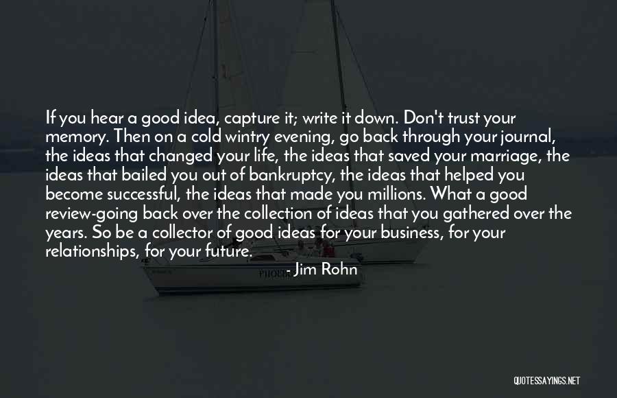 Writing A Journal Quotes By Jim Rohn