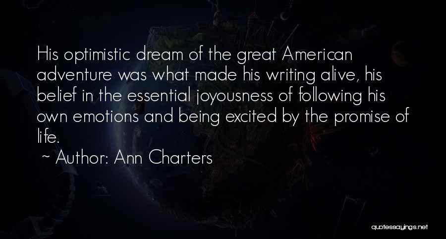 Writing Adventure Quotes By Ann Charters