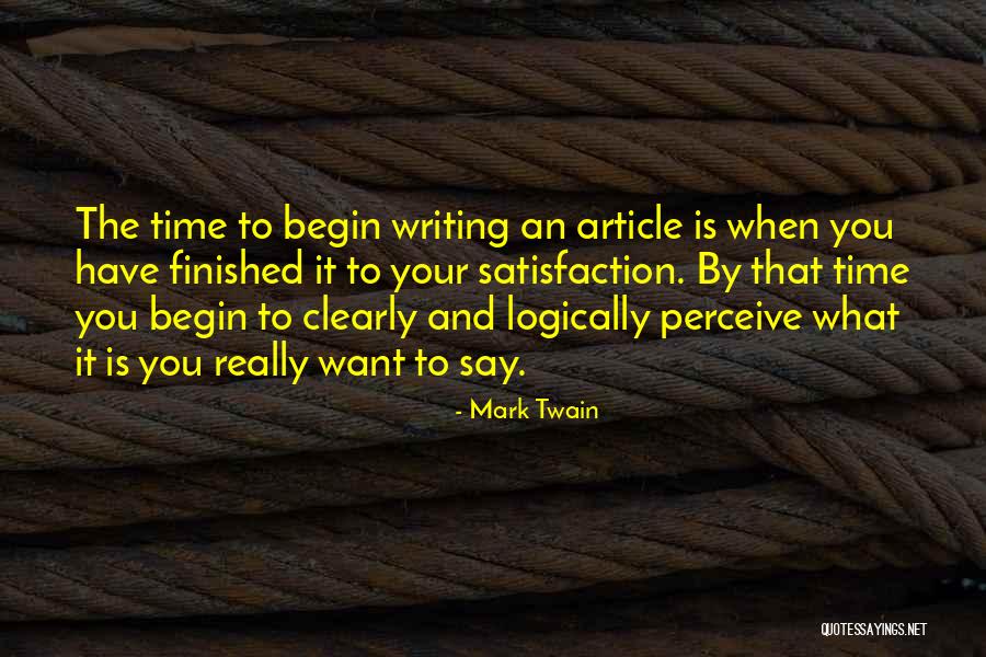 Writing An Article Quotes By Mark Twain