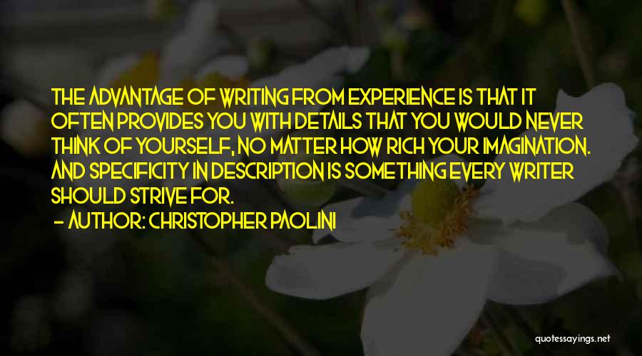 Writing And Imagination Quotes By Christopher Paolini