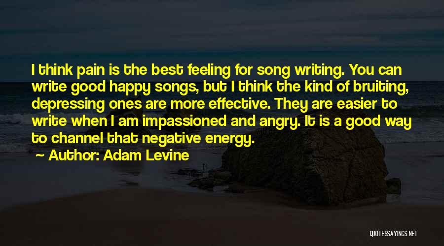 Writing And Pain Quotes By Adam Levine