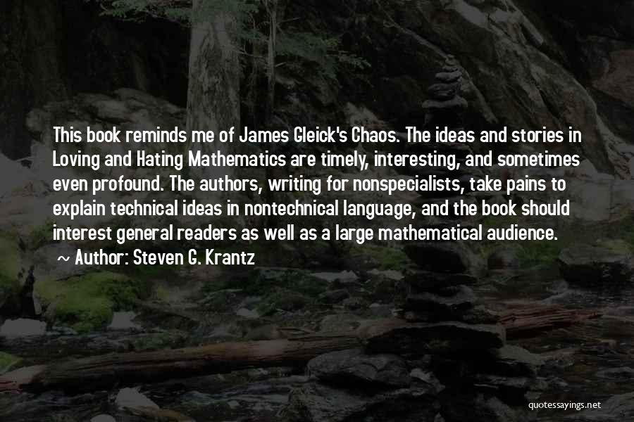 Writing And Pain Quotes By Steven G. Krantz