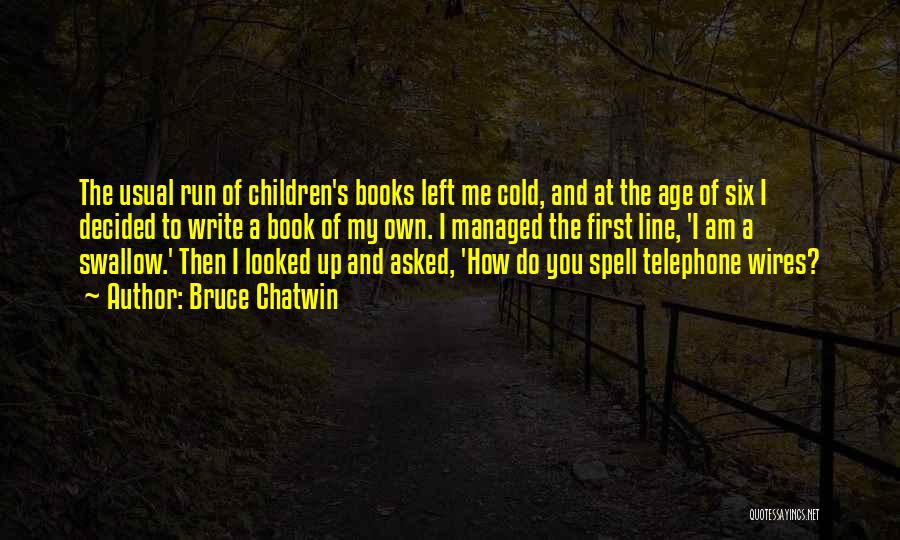 Writing Children's Books Quotes By Bruce Chatwin
