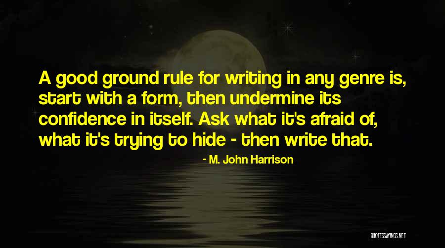 Writing Confidence Quotes By M. John Harrison Writing Confidence Quotes By M. John Harrison
