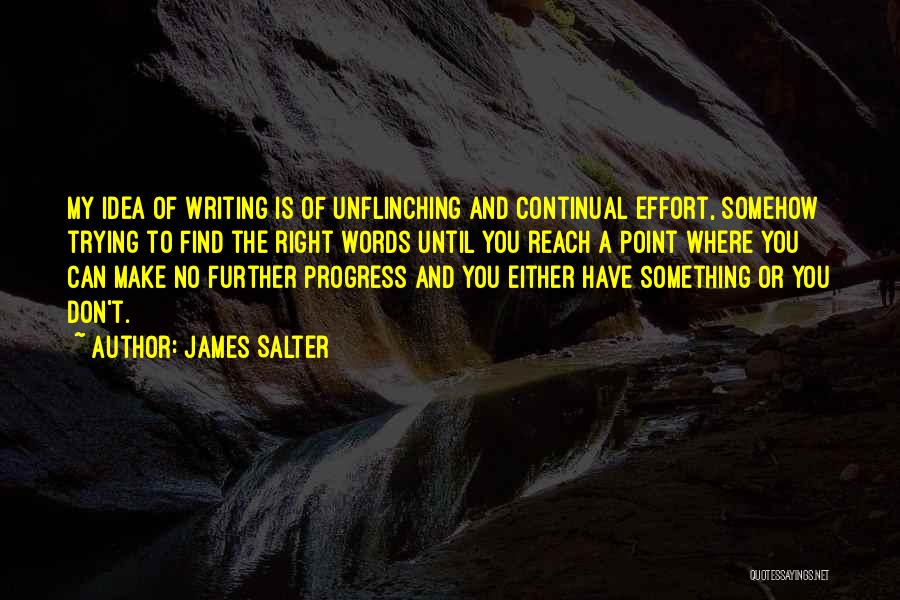 Writing Effort Quotes By James Salter