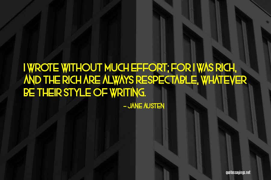 Writing Effort Quotes By Jane Austen