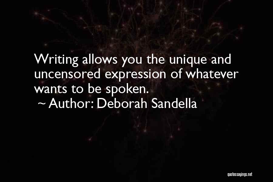 Writing Expression Quotes By Deborah Sandella