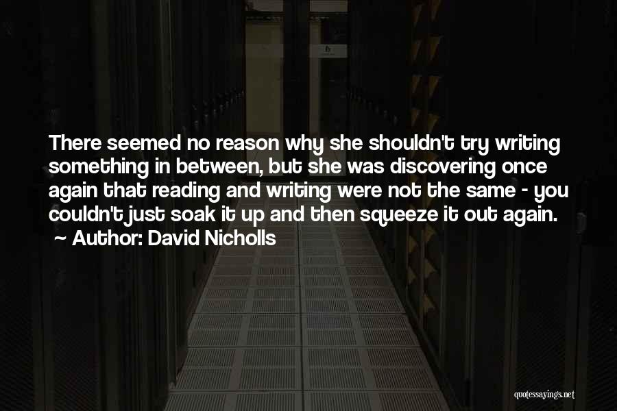 Writing Inspiration Quotes By David Nicholls