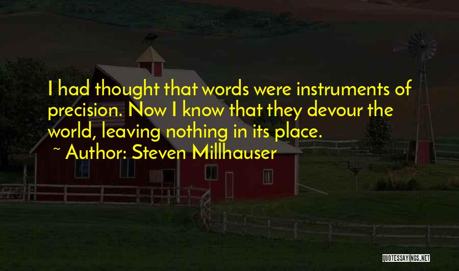 Writing Instruments Quotes By Steven Millhauser