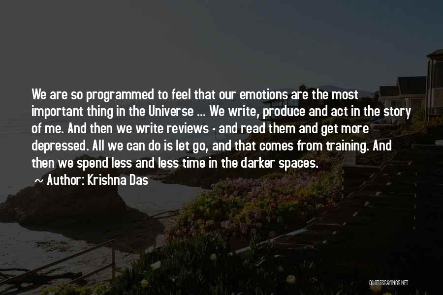 Writing Less Is More Quotes By Krishna Das