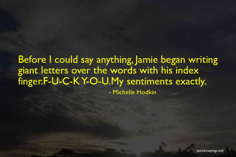 Writing Letters Quotes By Michelle Hodkin