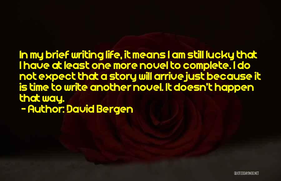 Writing Life Story Quotes By David Bergen