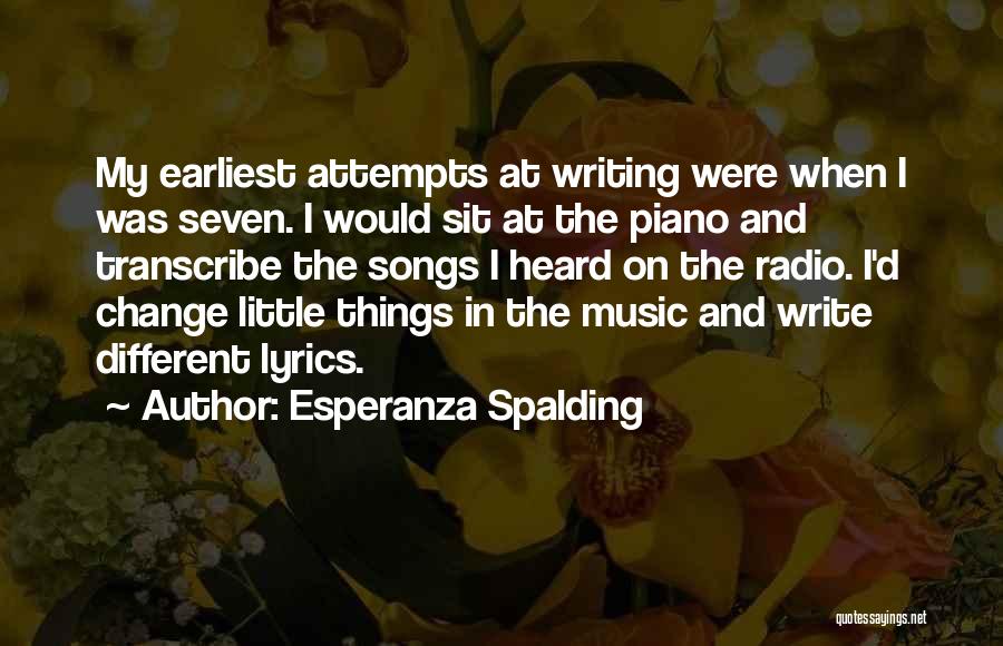 Writing Lyrics Quotes By Esperanza Spalding