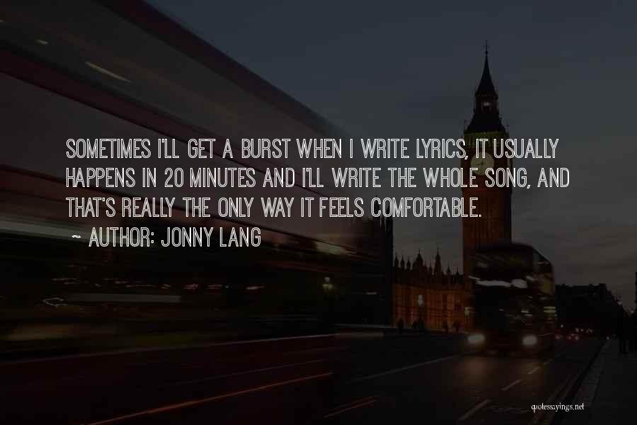 Writing Lyrics Quotes By Jonny Lang