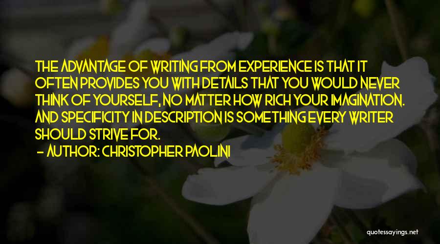 Writing Often Quotes By Christopher Paolini