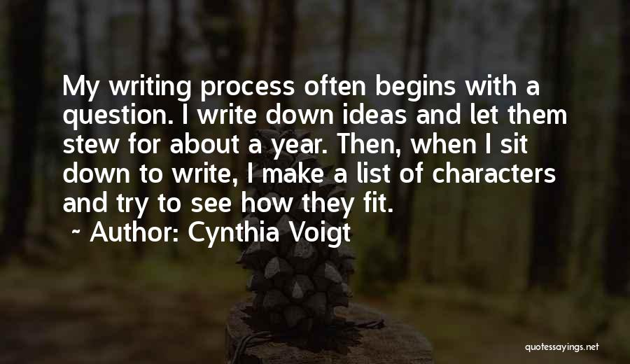 Writing Often Quotes By Cynthia Voigt