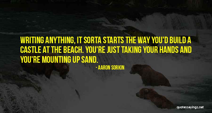 Writing On Sand Quotes By Aaron Sorkin