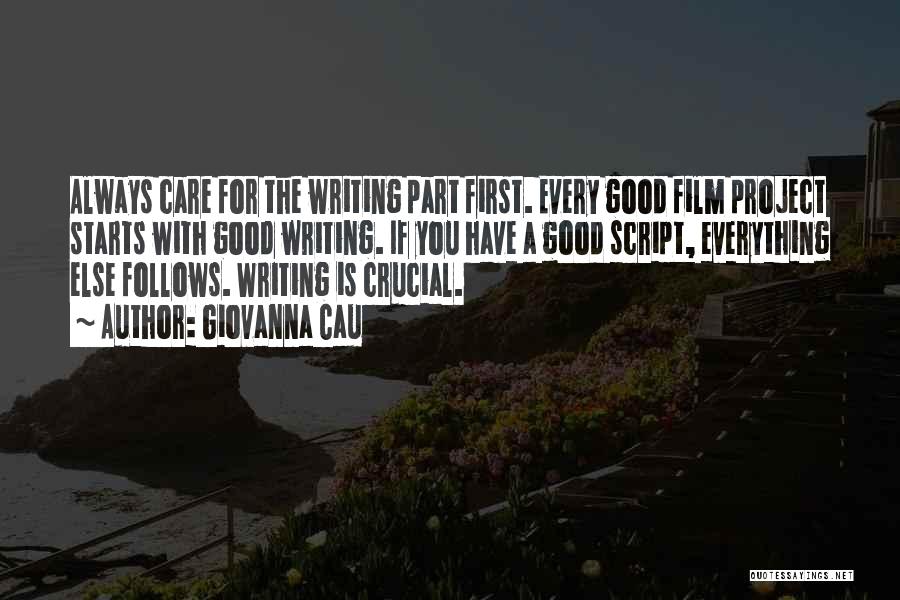 Writing Scripts Quotes By Giovanna Cau