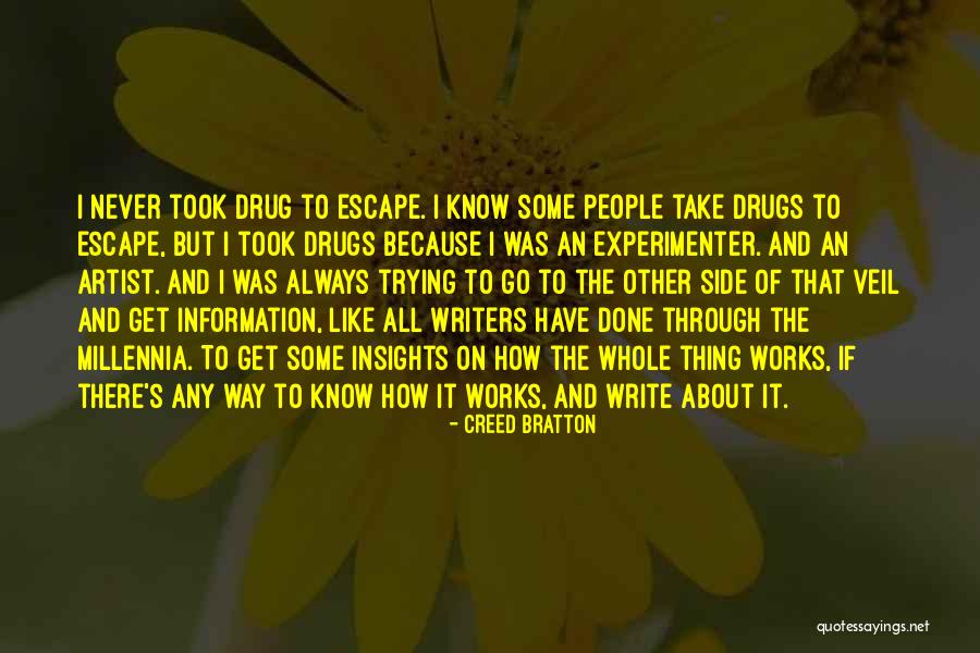 Writing To Escape Quotes By Creed Bratton Writing To Escape Quotes By Creed Bratton