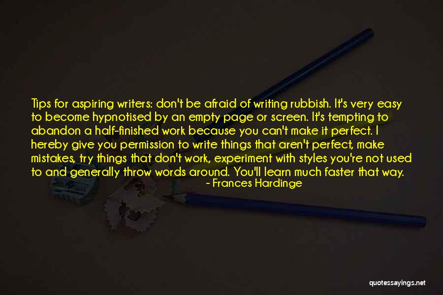 Writing To Learn Quotes By Frances Hardinge