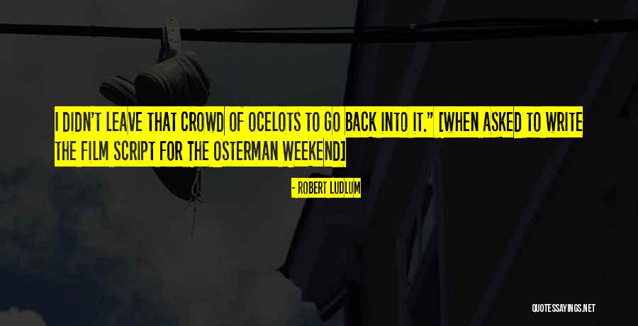 Writing When I Go Back Quotes By Robert Ludlum Writing When I Go Back Quotes By Robert Ludlum