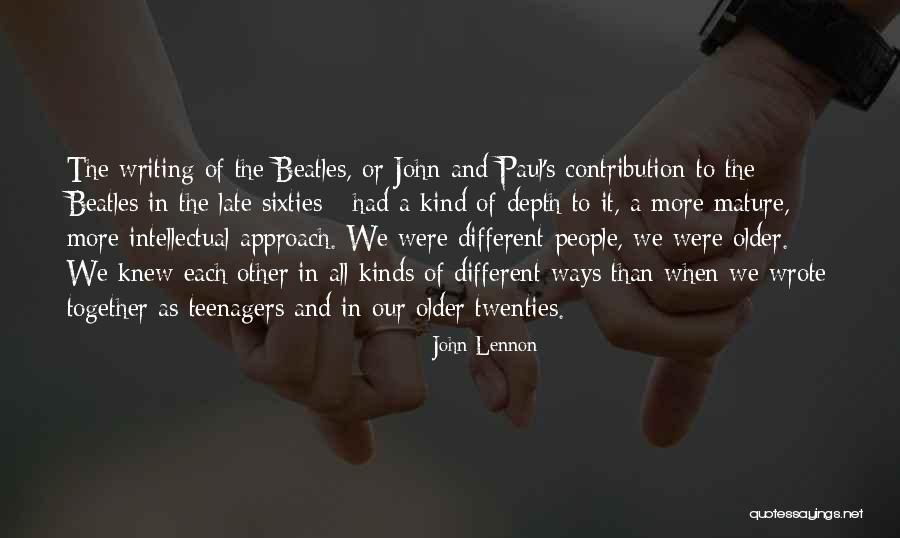 Writing When You Are A Teenager Quotes By John Lennon Writing When You Are A Teenager Quotes By John Lennon